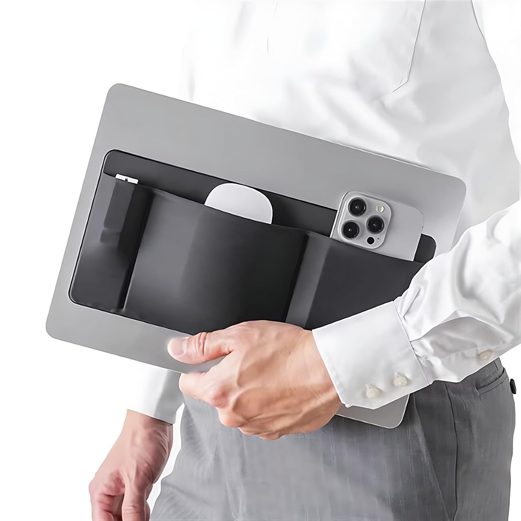 ZORBES® 3-Pocket Organizer, Mouse Holder for Laptop Stick o ZORBES® 3-Pocket Organizer, Mouse Holder for Laptop Stick o